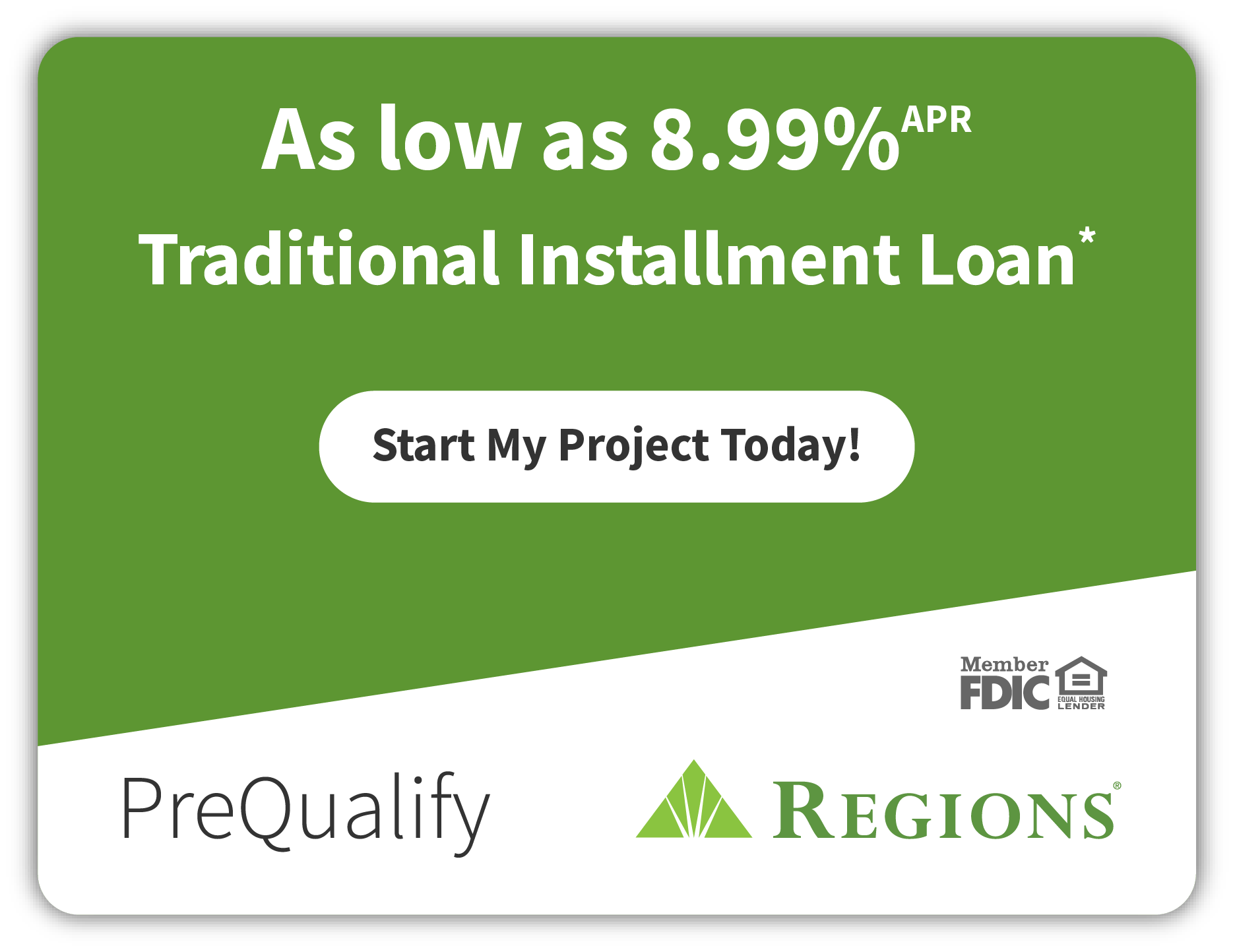 As low as 8.99% APR Traditional Installment Loan